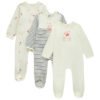 Lot de 3 dors-bien fantaisie pour bébé fille avec ouvertures