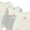 Lot de 3 dors-bien fantaisie pour bébé fille avec ouvertures