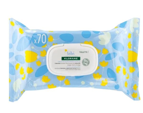LINGETTES NETTOYANTES DOUCES BEBE -KLORANE