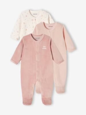 lot-de-3-pyjamas-bebe-mixte-en-velours-ouverture-naissance-4 Lot de 3 pyjamas bébé mixte en velours ouverture naissance