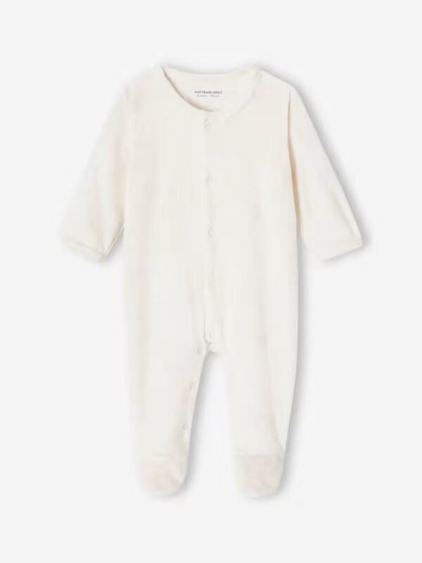 Lot de 3 pyjamas bébé mixte en velours ouverture naissance