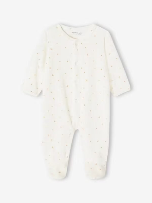 Lot de 3 pyjamas bébé mixte en velours ouverture naissance