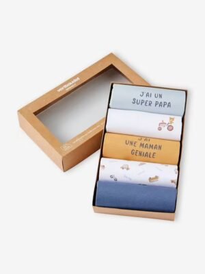 Lot de 5 bodies bébé garçon manches courtes